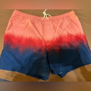 American Eagle Outfitters Orange and Cream Shorts